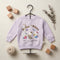 Girls Purple Kitty Sweatshirt