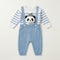 Woolen Baby Boys Dangri Set with Sweater Blue Striped 6–24 Months