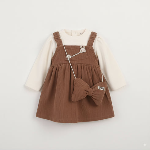 Baby Girls Dangri Style Frock Set 16709