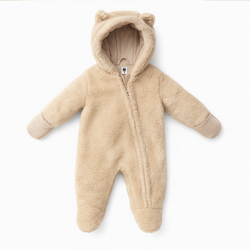 Infants Winter Puffer Hooded Romper Unisex 16810