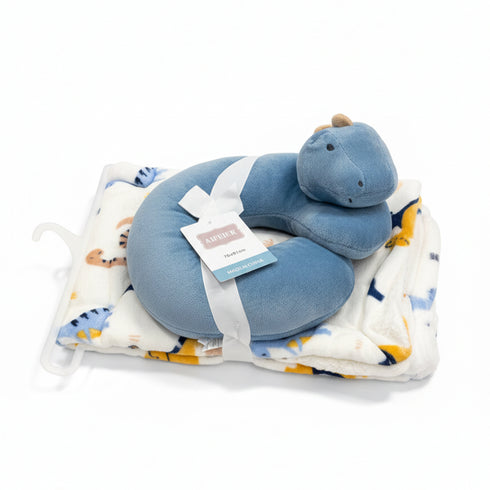 Soft Minky Baby Blanket With Stuff Toy U Pillow 17079 (76x91CM)