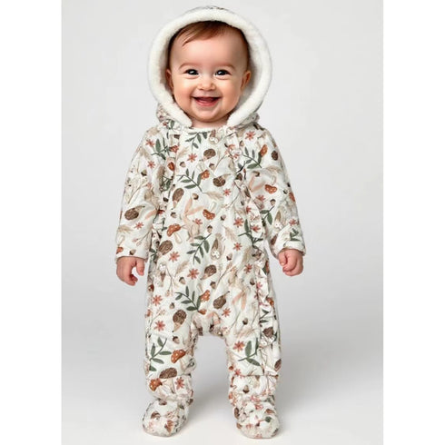 Infants Stuffed Padded Hooded Romper 16794