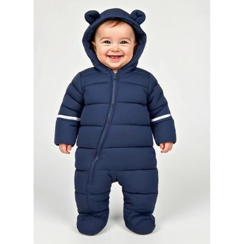 Infants Stuffed Padded Hooded Romper 16794