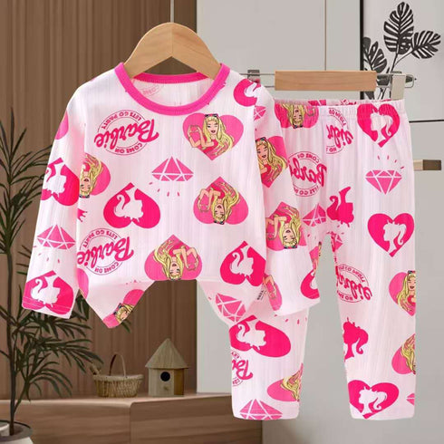 Barbie Pajama Suit Full Sleeves T-Shirt & Trouser 16731