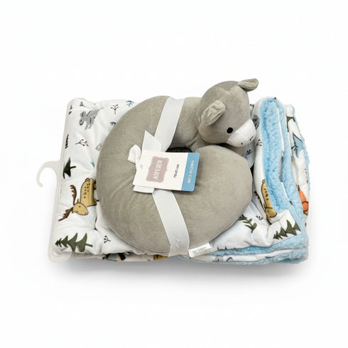 Soft Minky Baby Blanket With Stuff Toy U Pillow 17079 (76x91CM)