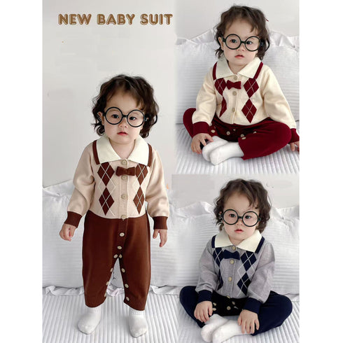 Infants Wool Formal Romper For Winter 17332