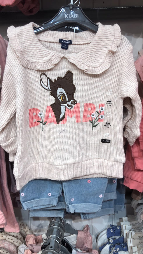 Deer Baby Girl Suits Wool Sweater and Pants 6–36M