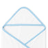 Infant Soft Cotton Hooded White & Blue Wrapping Sheet 16394
