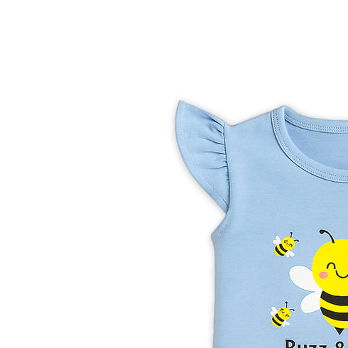 Baby Girls Suit Cotton Rich T-Shirt With Shorts Set 16472