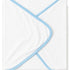 Infant Soft Cotton Hooded White & Blue Wrapping Sheet 16394