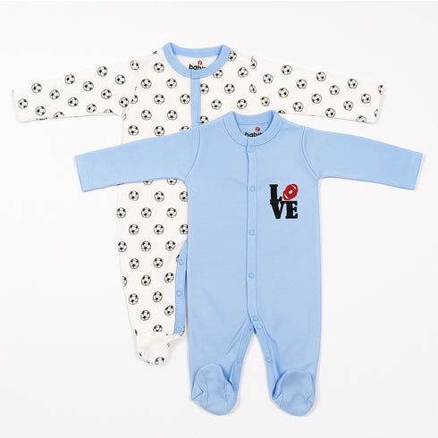 Basics Romper Set Pack Of 2 Cozy Sleep suits 0-24M Unisex 17175