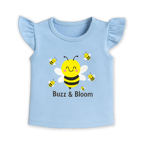 Baby Girls Suit Cotton Rich T-Shirt With Shorts Set 16472