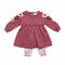 Baby Girls 2pc Suit Set Fleece Frock With Trouser 16821