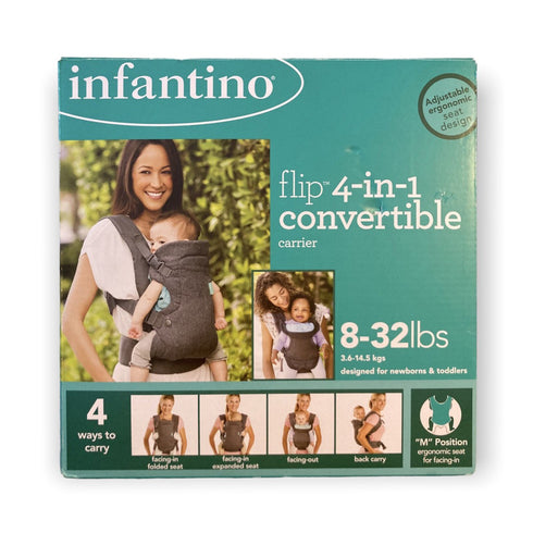 Infantino Flip 4 In 1 Convertible Baby Carrier M Position 8-32lbs (3.6 - 14.5 kgs) -16730