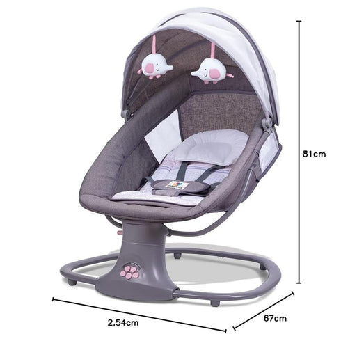 3-in-1 Deluxe Multifunctional Baby Bassinet Swing Grey 8106