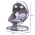 3-in-1 Deluxe Multifunctional Baby Bassinet Swing Grey 8106