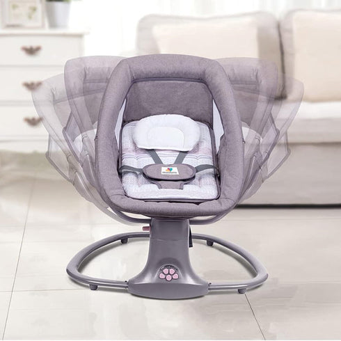 3-in-1 Deluxe Multifunctional Baby Bassinet Swing Grey 8106