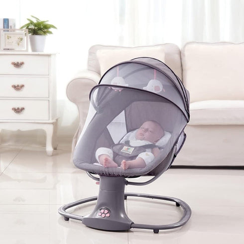 3-in-1 Deluxe Multifunctional Baby Bassinet Swing Grey 8106
