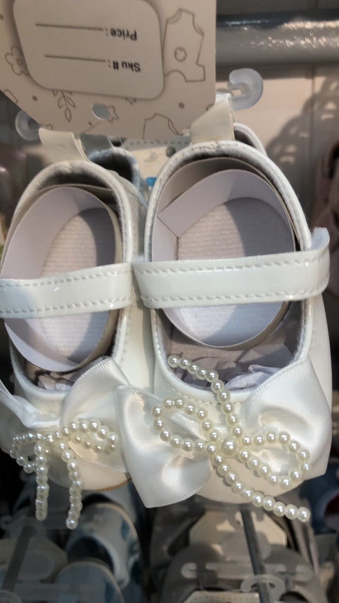 White Baby Girls Footwear Prewalker Pump Shoes 0–18 Months