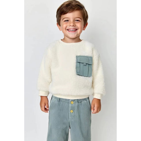 Winter Puffer Woolen 2Pc Suit Set Sweater With Trouser 16790