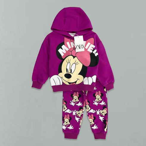 Toddlers Character Track Suit Minnie Fleece Sweatshirt With Trouser 16832