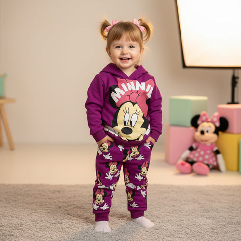 Toddlers Character Track Suit Minnie Fleece Sweatshirt With Trouser 16832
