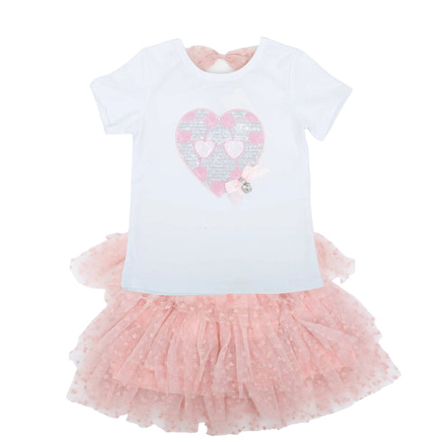Girls Party Wear Sequin Skirt Suit 15695