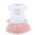 Girls Party Wear Sequin Skirt Suit 15695