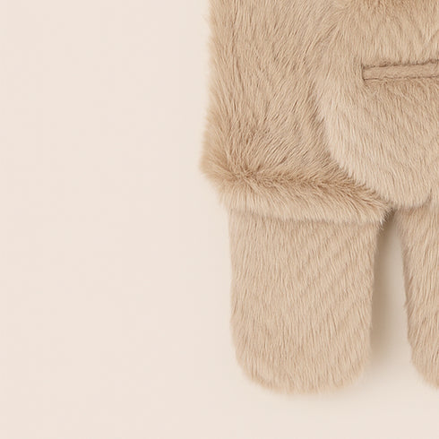 Baby Basics Cozy Snug Beige Furry Hooded Carrynest 17141