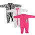 Basics Romper Set Pack Of 3 Cozy Sleep suits 0-24M Baby Zebra 15555