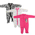 Basics Romper Set Pack Of 3 Cozy Sleep suits 0-24M Baby Zebra 15555