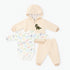 Infants 3Pc Suit Puffer Hoodie With Cotton Bodysuit & Trouser For Winter Set Unisex 17182