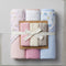 Hooded Baby Bath Towel Set with 3 Washcloths Blue Pink Star Flower
