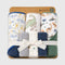 3Pc Hooded Baby Bath Towel Set with 3 Washcloths Dino Mite