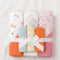 Hooded Baby Bath Towel Set with 3 Washcloths Love
