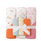 Hooded Baby Bath Towel Set with 3 Washcloths Love