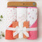 Hooded Baby Bath Towel Set with 3 Washcloths Red Pink White Mama’s Girl