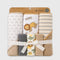 Hooded Baby Bath Towel Set with 3 Washcloths Brown White Roar