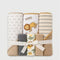 Hooded Baby Bath Towel Set with 3 Washcloths Brown White Roar