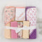 Hooded Baby Bath Towel Set with 3 Washcloths Purple Pink Sweetest Girl