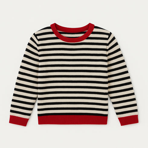 Soft Wool Sweater for Girls Stripes 16806