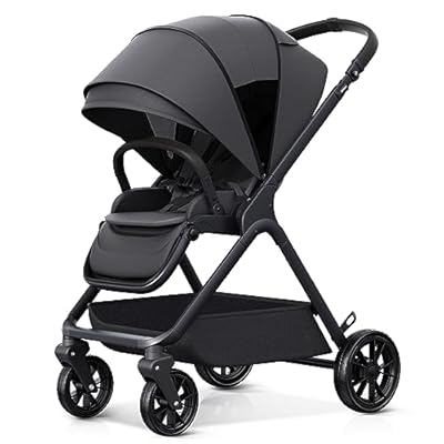 newyoo A5 Convertible Stroller - Rear & Forward Facing, All-terrain Shock Absorbing Wheels, Extended Canopy, One-hand Recline