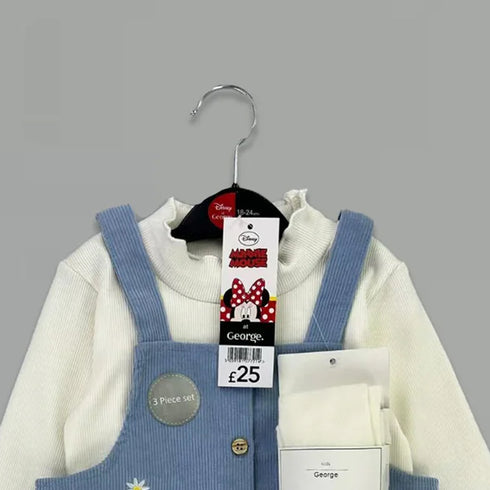 Baby Girls Dangri Style Suit Set With Leggings 16804