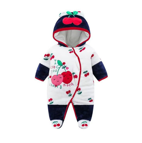 Infants Stuffed Padded Hooded Romper 13950