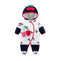 Infants Stuffed Padded Hooded Romper 13950