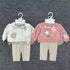 3Pc Suit Set Fleece Sweatshirt With Skirt Trouser 17430