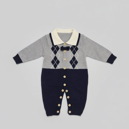 Infants Wool Formal Romper For Winter 16846