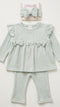 Light Green Baby Girl Suits with Top & Trouser 0–24M