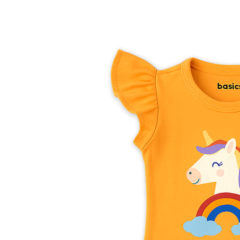 Baby Girls Suit Cotton Rich T-Shirt With Shorts Set 16472