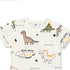 Boys Dino and Crocodile T-Shirt White